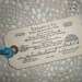 Set of 6 Tiffany tags / shipping tags / Tiffany blue ribbon.