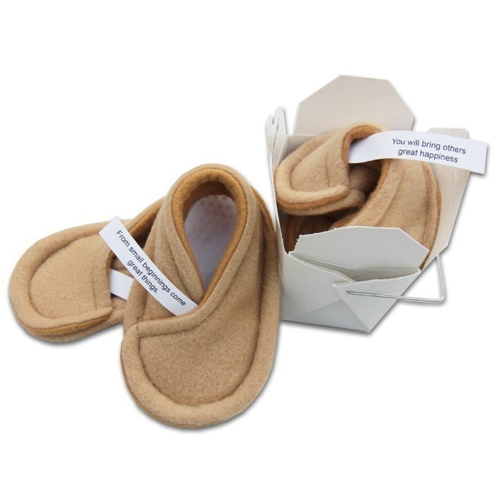 Fortune Cookie Baby Booties - Personalized Gifts