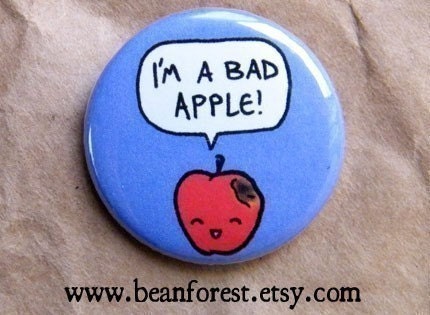 I'm a Bad Apple button