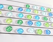 blue and green large calendar magnet numbers