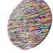 round wall art- made from recycled magazines, colorful, unique 12 inch circle