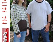 PDF Sewing Pattern:  The Charlie Tee & Hoodie Teen-Adult (Instant Download)
