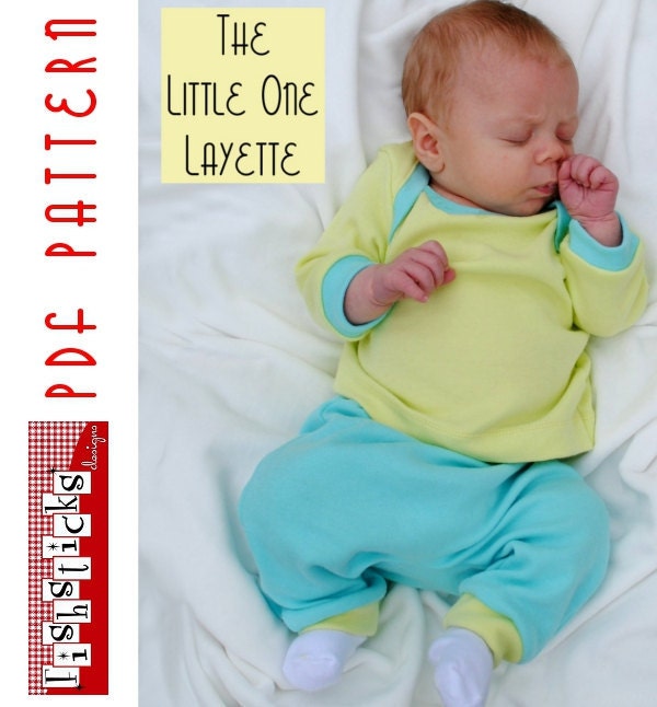 PDF Sewing Pattern:  The Little One Layette (Instant Download)