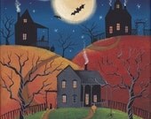 Creepy Hollow Folk Art 10 x 8 Print