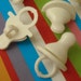 Pacifier Buttons - White Plastic Shank (6 Buttons)