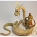 Dragon Sculpture with Deer - ooak art doll by the Filigree