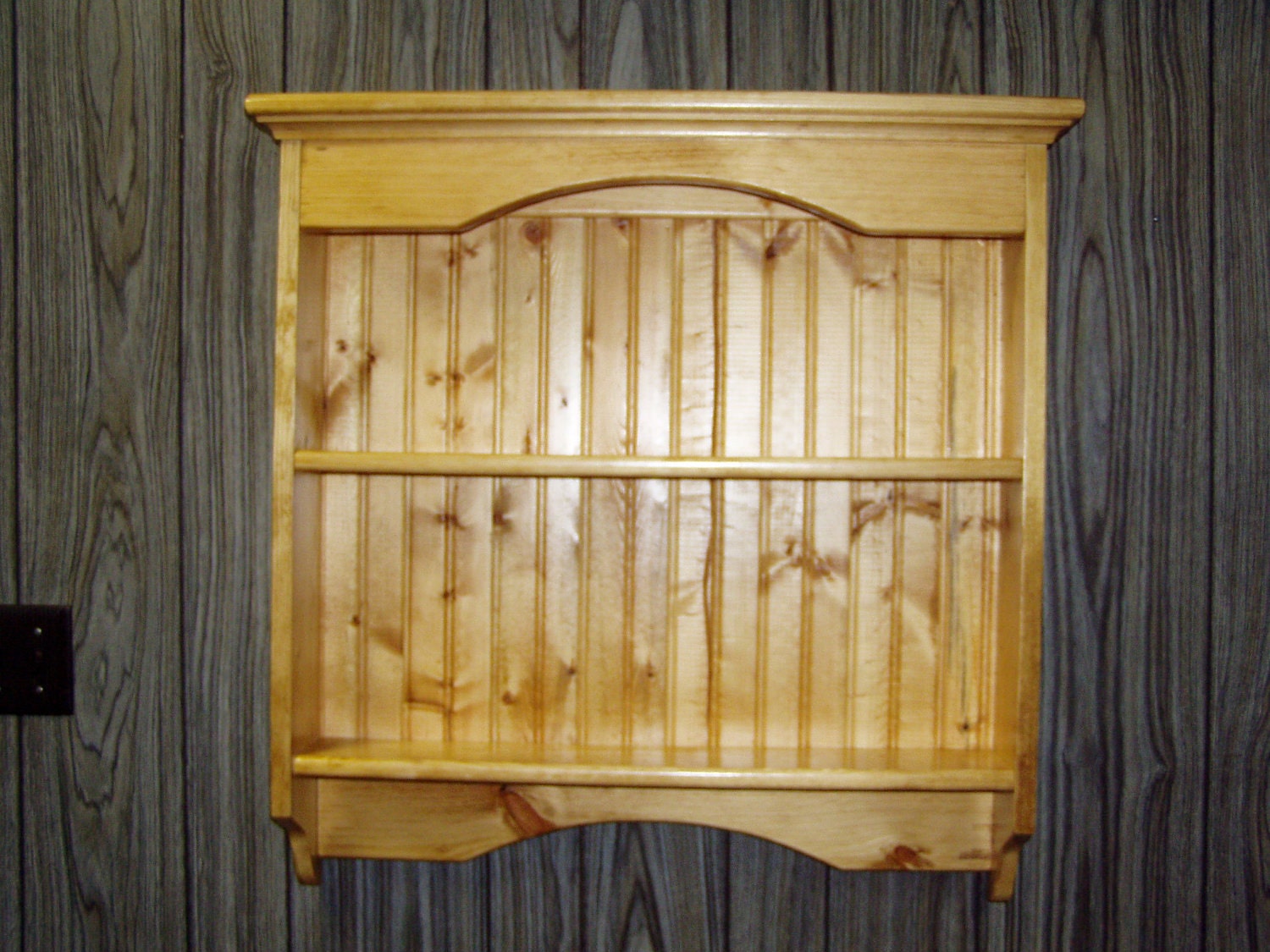 Items similar to Knick Knack Wall Shelf Display Pine on Etsy