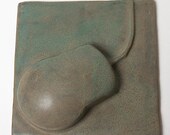 Ceramic Stoneware Tile 5 Inch Green Computer Mouse Unique