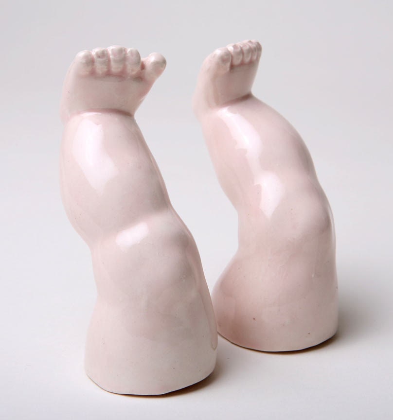 Baby Legs Ceramic Salt and Pepper Shakers - Still Kickin