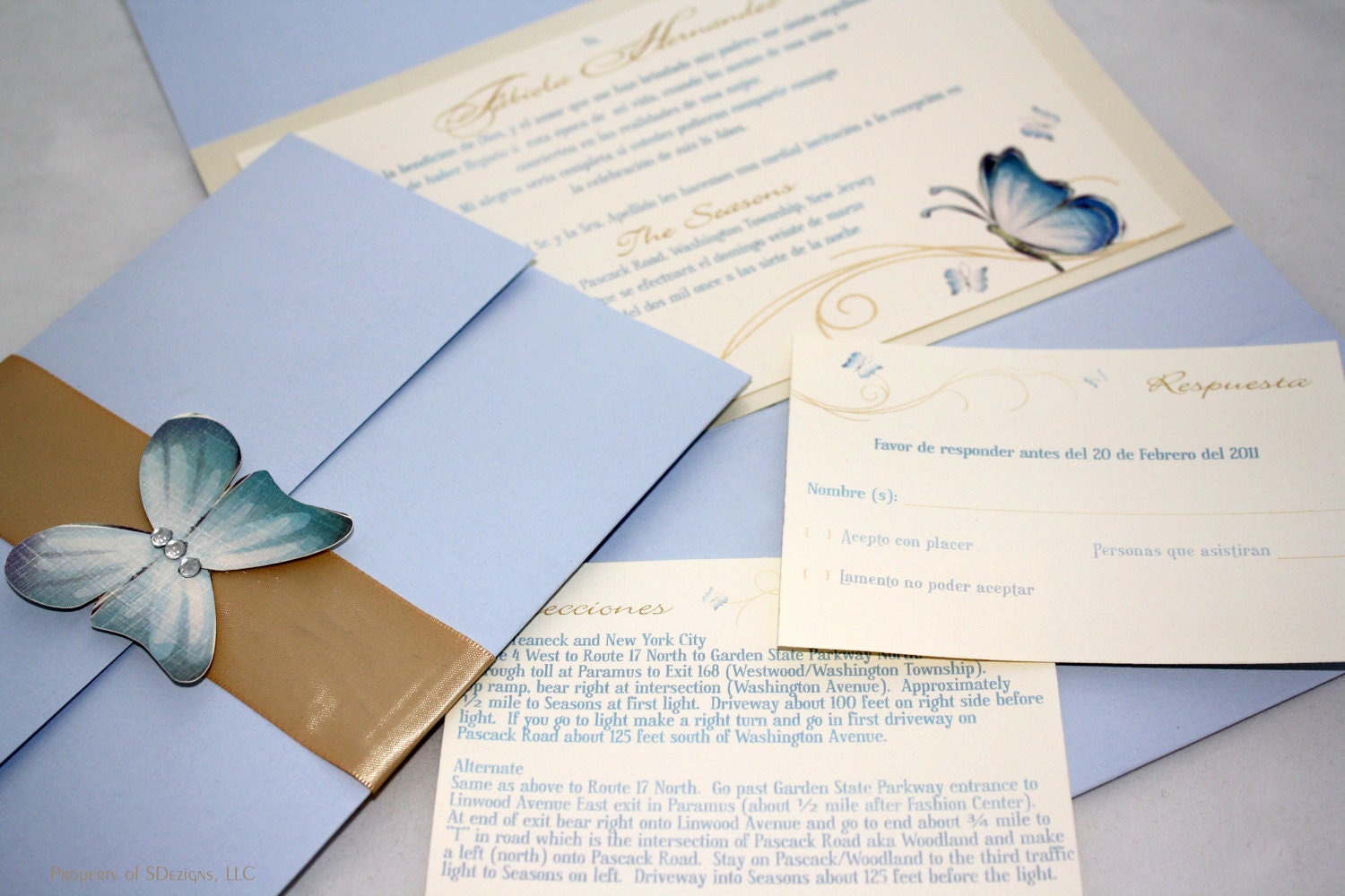 Delicate Butterfly Sweet Sixteen Invitation Il_170x135