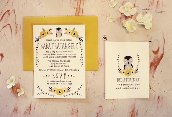 baby bird invitations