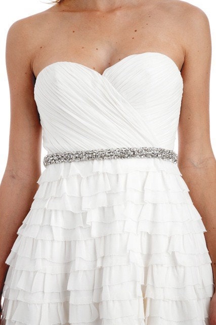 SERENA- Cluster Beaded Sash, crystal sash, rhinestone sash, wedding sash, bridal belt