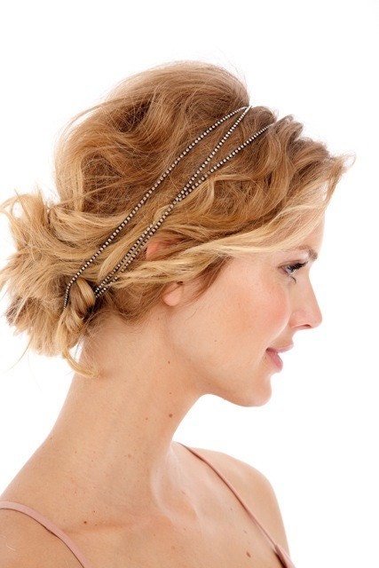 104 - VERA Bohemian Rhinestone Wrap Headband- Crystal, Rhinestone, Wedding, Bridal