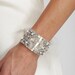 PENNY -  Deco Rhinestone Pearl Beaded Bracelet - crystal, bridesmaid gift, cuff, bridal, wedding, jewelry