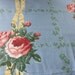 Vintage fabric roses with ribbons Romantic cotton chintz