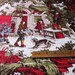 Vintage drapes FOLKLORIC print make believe village pair or fabric