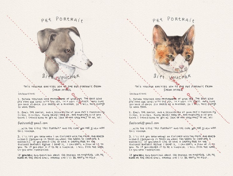 Gift Voucher for Pet Portrait