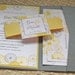 Pocketfold Wedding Invitation in Grey and Yellow
