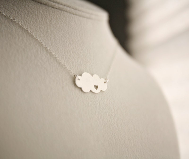 Dream - Sterling Cloud with Heart Necklace