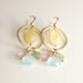 Confetti - Sparkly Gold / Rose Quartz / Chalcedony / Green Garnet / Jade Dangle Earrings