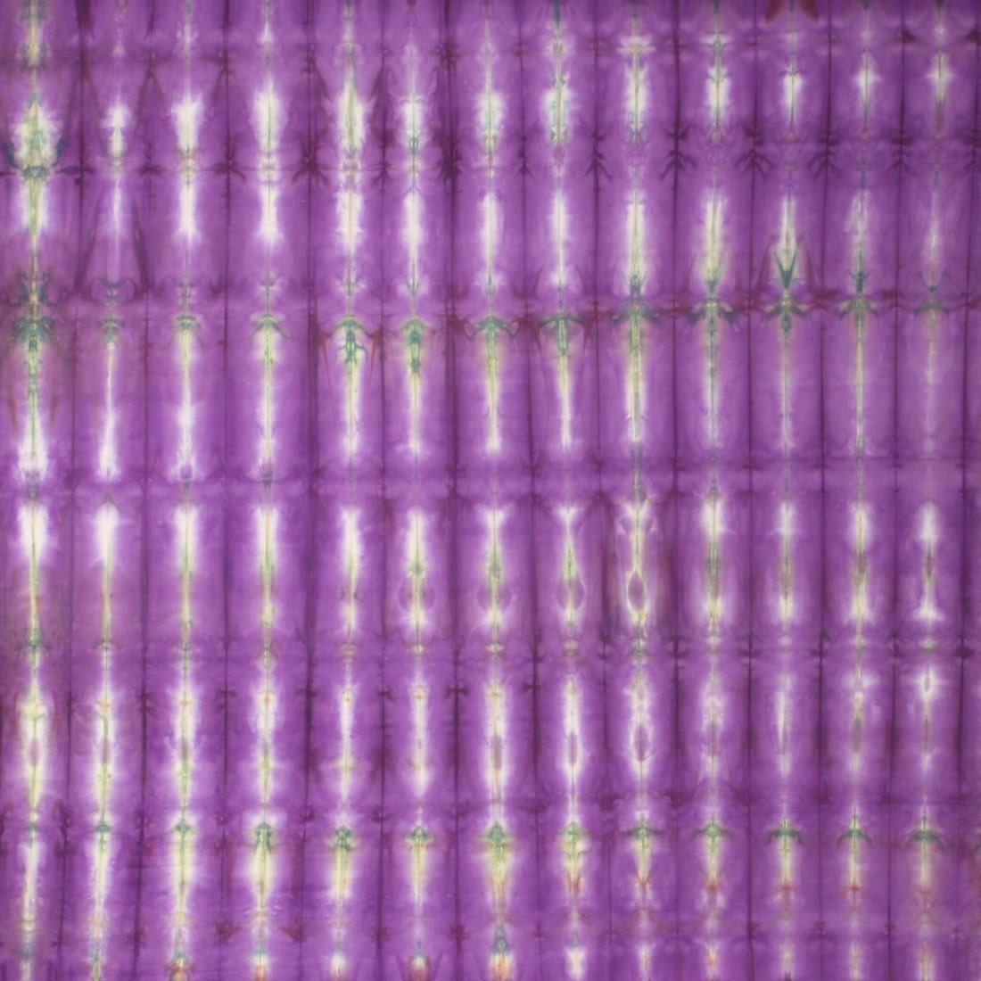 Hand Dyed Fabric Lilac Vines - One Yard