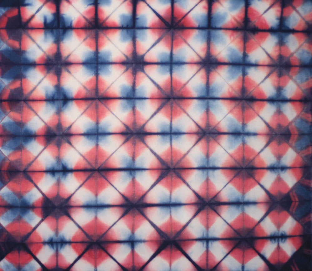 Hand Dyed Shibori Fabric - Toyoake - One Yard