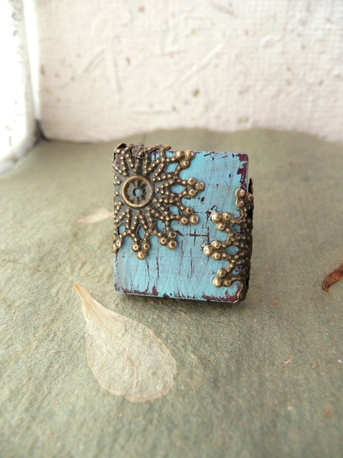 Bohemian Filigree Hand Crafted Adjustable Ring - The Paramount - Nickel Free