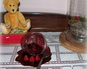 Jar of Fake Spilled Strawberry Jam Silver Plated Spoon Photo Prop Staging