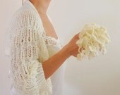 Ivory Shrug Bolero Bridal Shrug Wedding Bolero Bridal Accessories Shrugs Boleros Romantic Soft Elegant Hand Knit READY TO SHIP