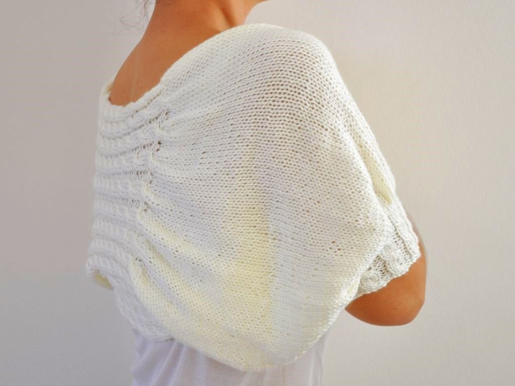 Ivory Shrug Bolero Bridal Shrug Cream Pearl Soft Elegant Chic Romantic Wedding Sweater