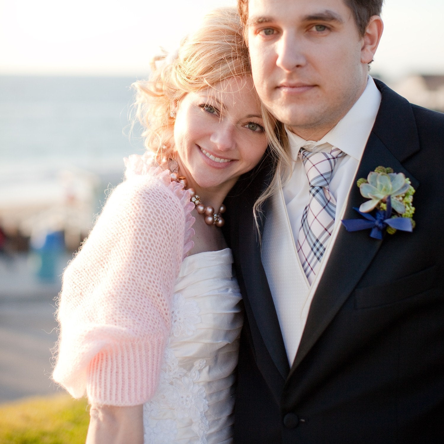 Wedding Shrug Bolero Bridal Shrug Pink Mohair Bridal Accessories Chic Elegant