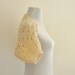Lace Mohair Bridal Shrug Bolero Delicate Hand Knit Beige Bone Earth Tones Natural MADE TO ORDER