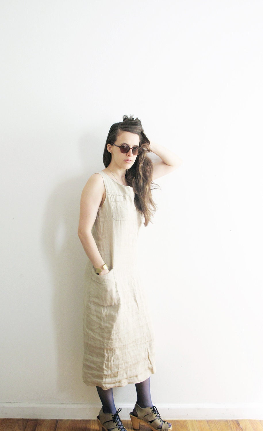 Linen Maxi Dress. S