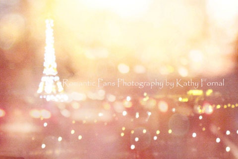 Paris Photography - Eiffel Tower Night Lights, Paris Eiffel Tower Night Scene, Abstract Fine Art Photograph 8" x 12" or 8" x 10"