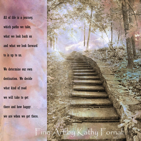 Nature Photos Inspirational Art, Surreal Fantasy, Pink Stairs Wall Art, Pink Fantasy Forest, Home Decor Photograph 8" x 8"