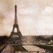 Paris Landscape Photography - Dreamy Paris Prints, Eiffel Tower Sepia Photos, Fine Art Paris Photographs 5" x 7"
