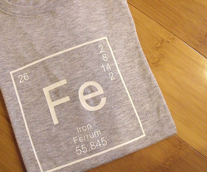 READY TO SHIP - Women's Ladies' Periodic Table Silver Fe Tshirt