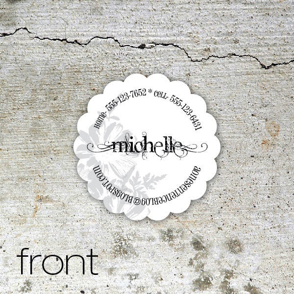 Business cards, Design: Flower and Scrolls Grey, Trendy cards that get you noticed.