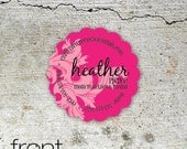 social cards, Lush Damask, hot pink - networking cards for moms, businesses, and blogs