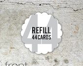 REFILLS FOR ANY of my custom contact / calling cards for moms, blogs and businesses.