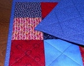 Patchwork Cat Quilt / Pet Mat / Handmade Pet Blanket - Medium