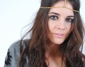 Golden Shimmer Chain Headpiece