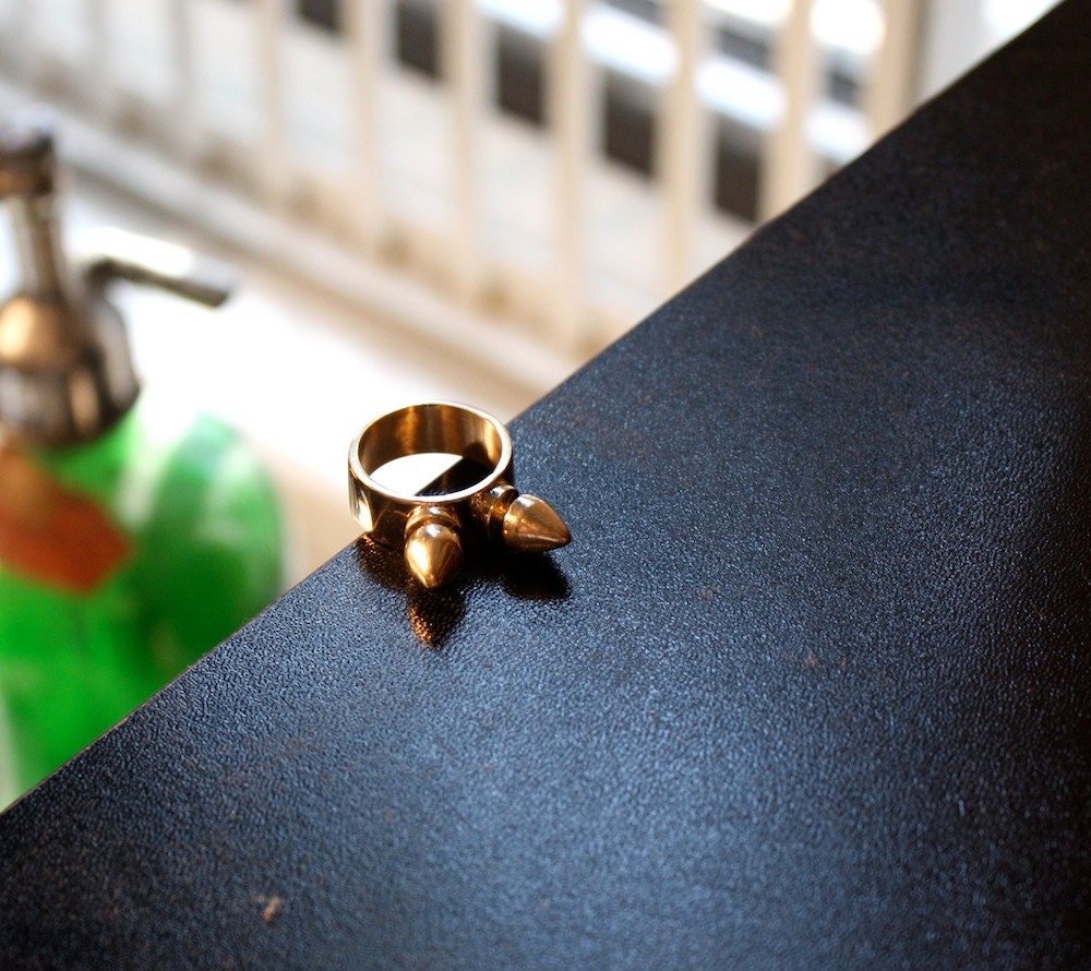 Crusade Double Spike Ring