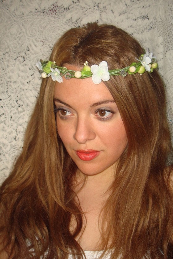 Laurel Halo Headband, Headband, Floral Headband, Crown Headband, Accessories, Bridal, Wedding, Summer, Summer Accessories