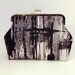 Black Gray White and Pink Clutch Purse Evening Wedding Bag