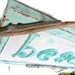 Sea Breeze vintage Beach Sign Handmade Coastal Chic Wall Hanging With Hooks and Vase Summer SALE