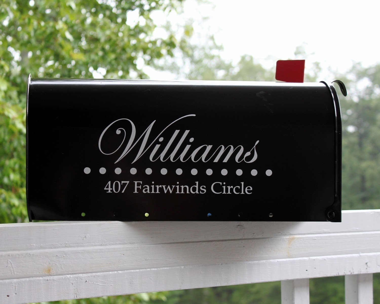 TWO SIDES - Stylish Mailbox Address Vinyl Decal