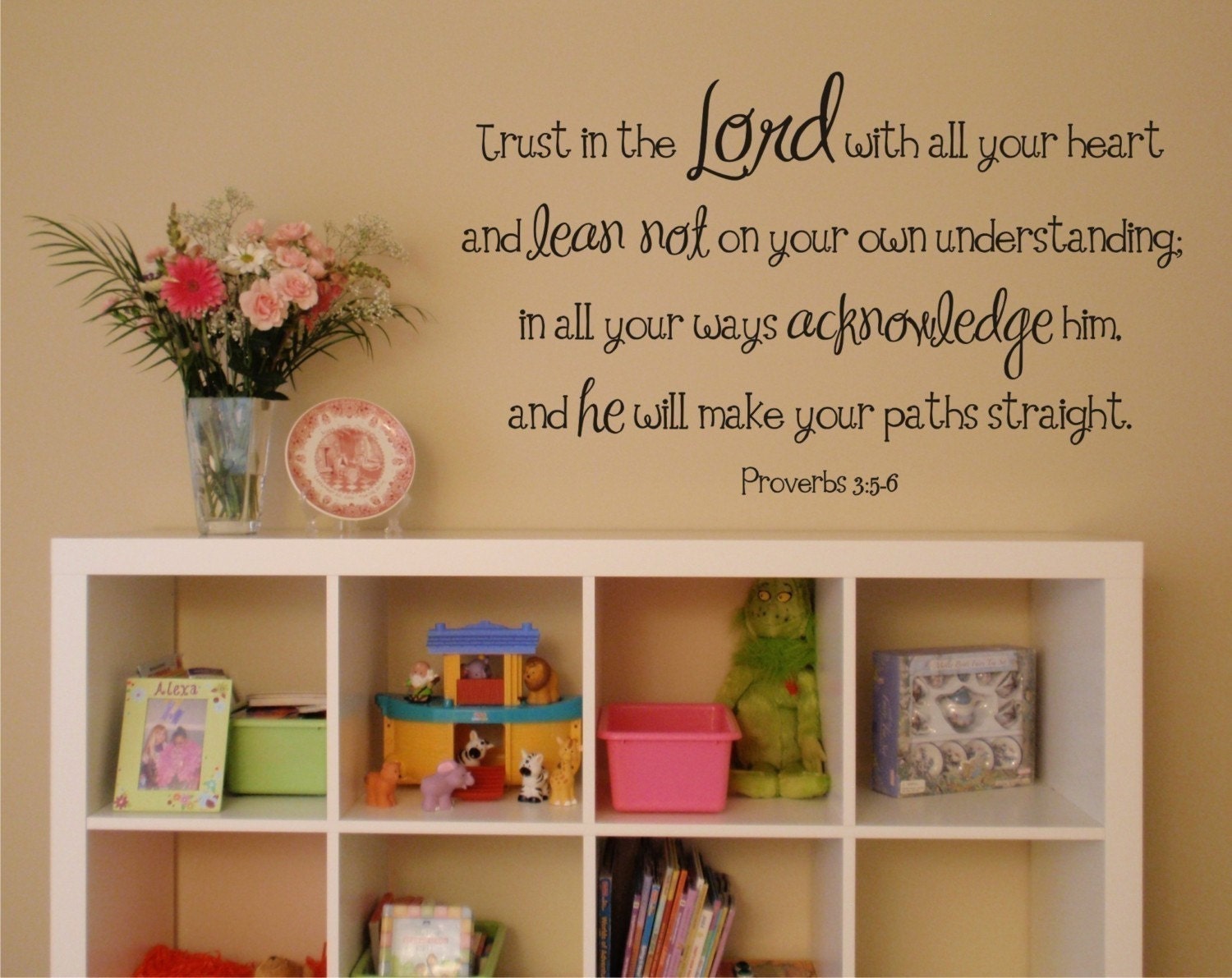 Trust in the Lord -- Prov 3 5-6 Vinyl Wall Decal - B-004