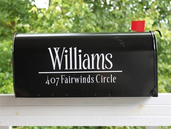 Classic Mailbox Address Vinyl Decal By Back40life On Etsy