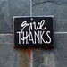 GIVE THANKS rustic wood sign